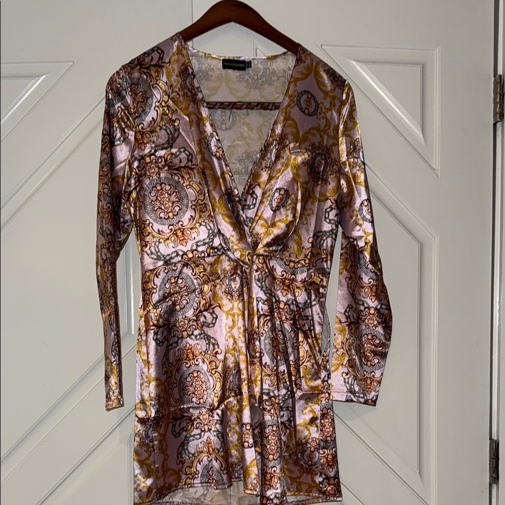 Prettylittlething….Elegant Paisley Wrap Dress